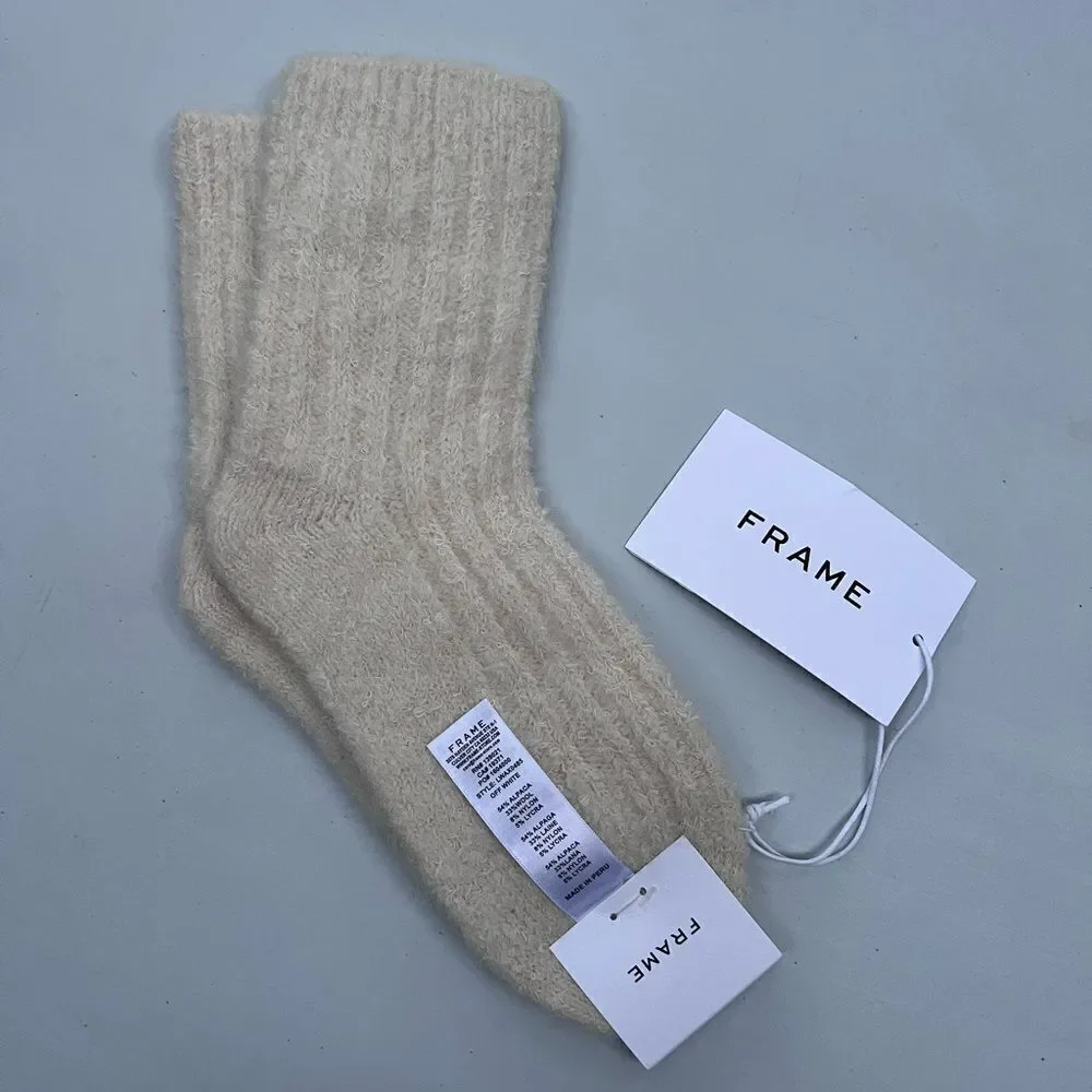 FRAME -denim Fuzzy Socks Off White
